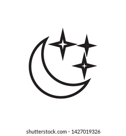 star moon icon vector design template