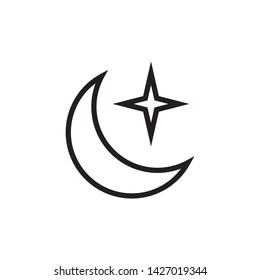 star moon icon vector design template