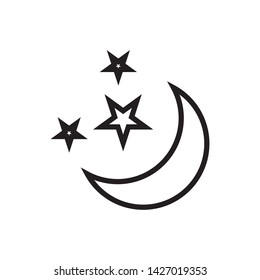 star moon icon vector design template