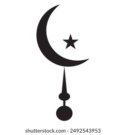 icono de la luna de la estrella diseño de Vector