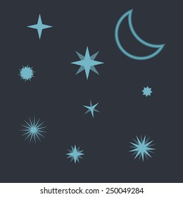 Star and moon icons