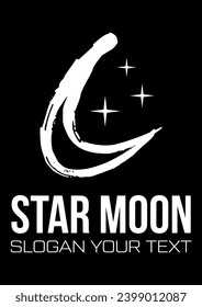 star moon idea vector logo design