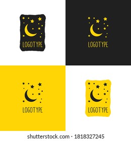 star and moon logo color set