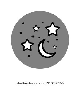 star and moon logo icon