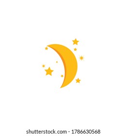 Stern und Mond-Logo, Vektorgrafik-Vorlage