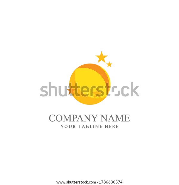 Star and moon
logo illustration vector
template