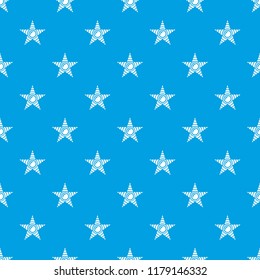 Star moon pattern vector seamless blue repeat for any use
