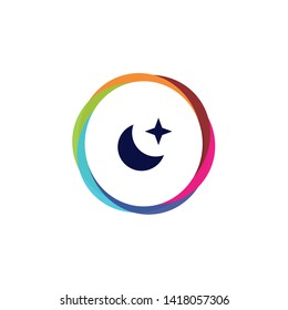 Star & Moon - Vector App Icon