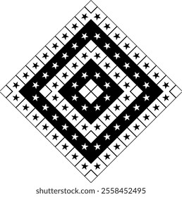 Star Motifs Pattern. Can use for Decoration, Interior, Exterior, Carpet, Textile, Garment, Fashion, Bed Cover, Tile, Plastic, Paper, Wrapping, Wallpaper, Background, etc. Vector Illustration