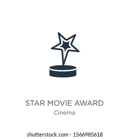 Star movie award icon vector. Trendy flat star movie award icon from cinema collection isolated on white background. Vector illustration can be used for web and mobile graphic design, logo, eps10