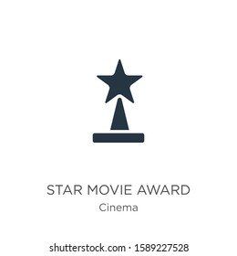 Star movie award icon vector. Trendy flat star movie award icon from cinema collection isolated on white background. Vector illustration can be used for web and mobile graphic design, logo, eps10