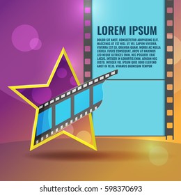 Star Movie Film Entertainment Background Vector