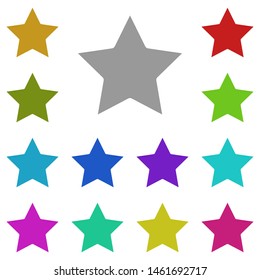 star multi color icon. Simple glyph, flat vector of web icons for UI and UX, website or mobile application