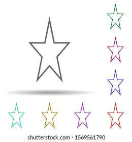 Star multi color icon. Simple thin line, outline vector of stars icons for ui and ux, website or mobile application