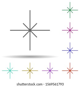 Star multi color icon. Simple thin line, outline vector of stars icons for ui and ux, website or mobile application