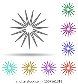 Star multi color icon. Simple thin line, outline vector of stars icons for ui and ux, website or mobile application