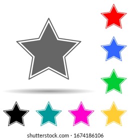 star multi color style icon. Simple thin line, outline vector of web icons for ui and ux, website or mobile application