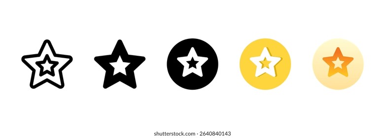 Star Multi Style Icon Set