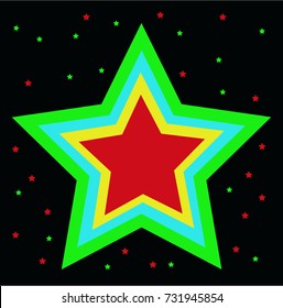 Star multicolor background
