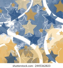 Star Multicolor Brush Splash Background