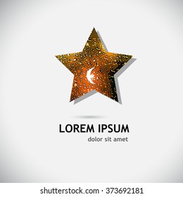 Star multicolored abstraction. Vector