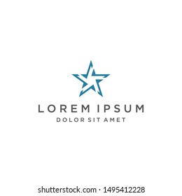 Star Music Logo Monogram Icon Vector Template