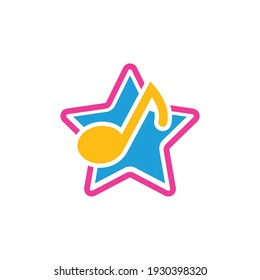 star music note vector illustration icon design