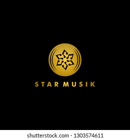 Star Musik logo template, Arts icon design, Vector