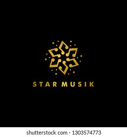 Star Musik logo template, Arts icon design, Vector