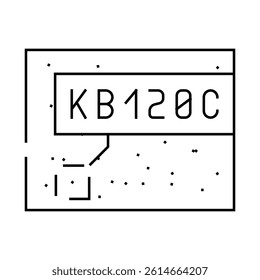 star name line icon vector. star name sign. isolated contour symbol black illustration