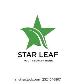 Star Nature Leaf Creative Logo Design Vector