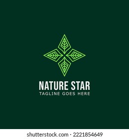 star from nature, nature logo that resembles a star