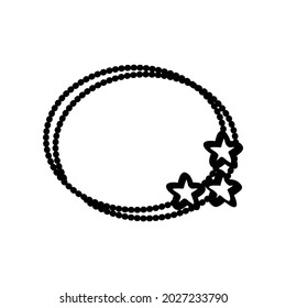 star necklace vector coloring book isolated white backgroud eps 10