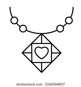 Star necklace Vector Icon easily modified

