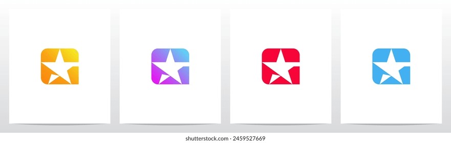 Sternennegativer Leerzeichen Initial Logo Design G