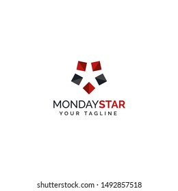 star negative space logo design