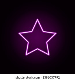 star neon icon. Elements of Minimal universal theme set. Simple icon for websites, web design, mobile app, info graphics