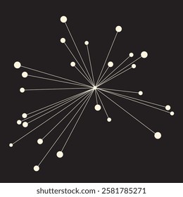 star network topology illustration where all nodes are connected to a central hub 