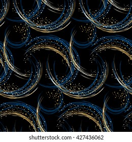 star night abstract vector seamless pattern 