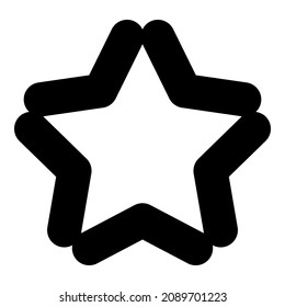 Star Night Winner Flat Icon Isolated On White Background