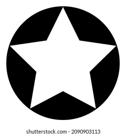Icono plano del ganador de la noche de la estrella aislado en fondo blanco
