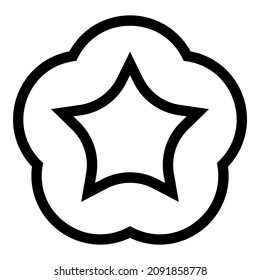 Star Night Winner Flat Icon Isolated On White Background