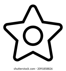 Star Night Winner Flat Icon Isolated On White Background