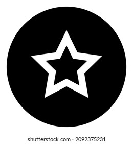 Star Night Winner Flat Icon Isolated On White Background
