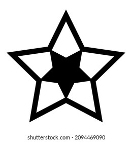 Star Night Winner Flat Icon Isolated On White Background
