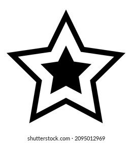Star Night Winner Flat Icon Isolated On White Background