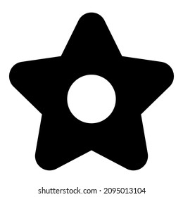Star Night Gewinner-Flat-Symbol einzeln auf weißem Hintergrund