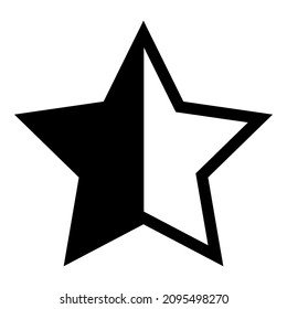 Star Night Winner Flat Icon Isolated On White Background