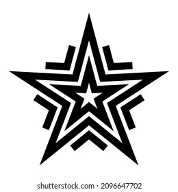 Star Night Winner Flat Icon Isolated On White Background