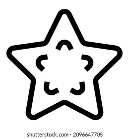 Star Night Winner Flat Icon Isolated On White Background